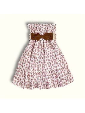 Strapless Floral Dress